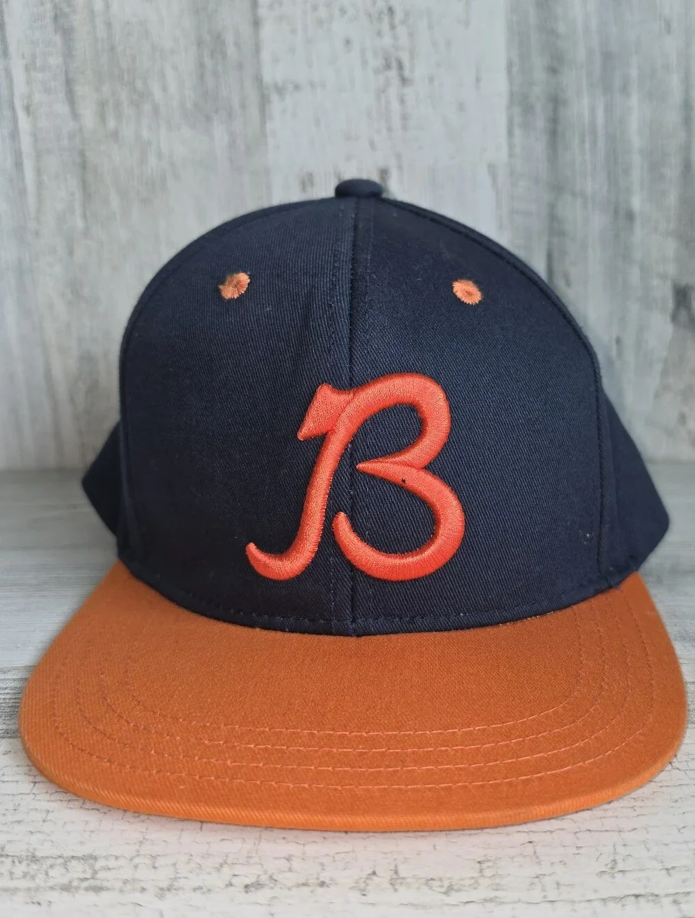 Chicago Bears Kids Snapback Hat NFL Navy Orange Retro B Pennant Football Cap